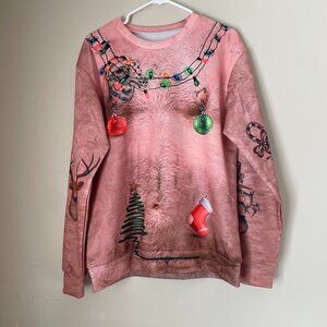 Cheeky Holiday Torso Illusion Graphic Sweatshirt